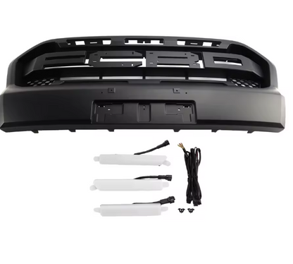 Griglia per paraurti anteriore stile Raptor adatta per Ford Ranger 2019-2023 T8 con LED