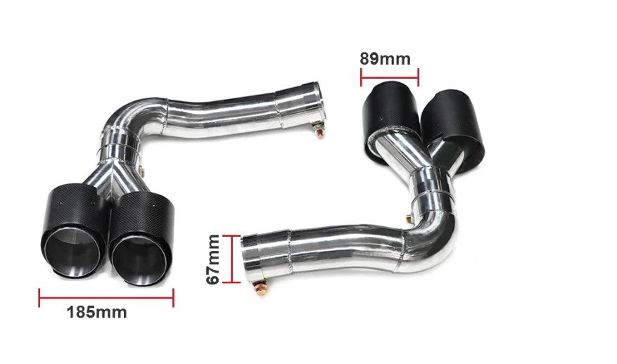 💫Terminali di Scarico Stile SQ8 Quad in Carbonio per Audi Q8 2019-2023💫
