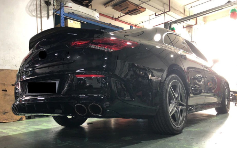 PARAURTI POSTERIORE  COMPLETO ADATTO PER MERCEDES CLA W118 LOOK A45 + TERMINALi