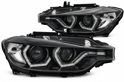 💕ART.10582  FARI  ANTERIORI ADATTO  PER BMW 3 F30/F31 LCI 15-18 NERO💕