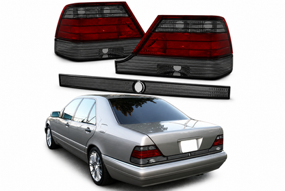 👉Fanali posteriori rossi fumé adatto per Mercedes W140 95-10.98👈