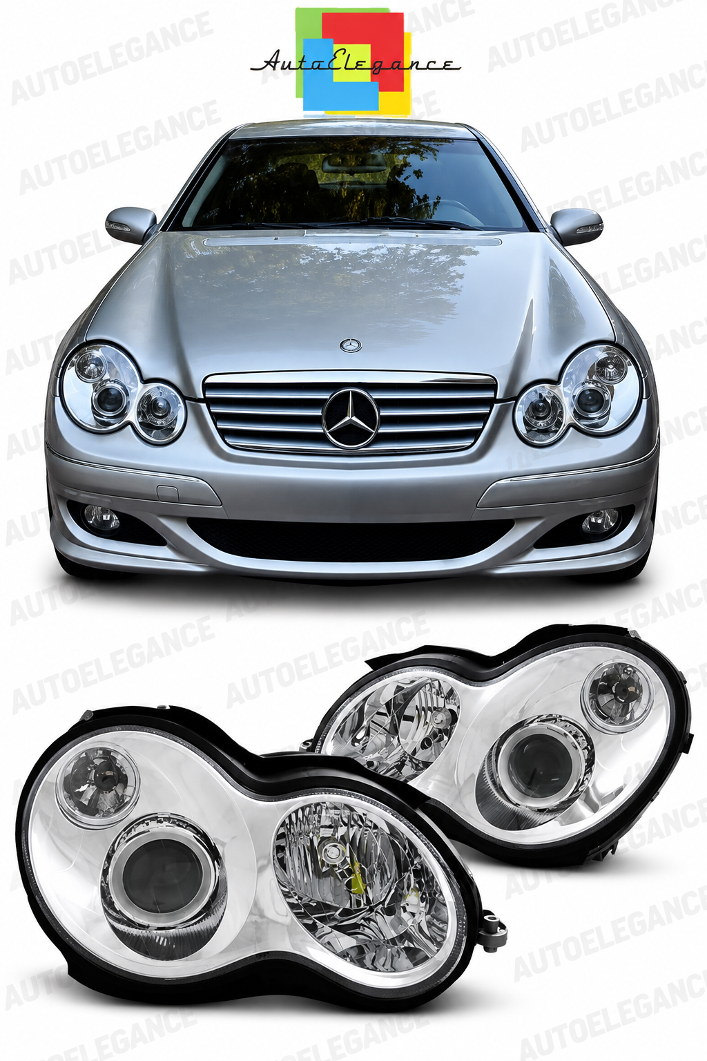 💕ART.4305 FARI ANTERIORI  ADATTO PER MERCEDES W203 CLASSE C  07.00-03.04💕
