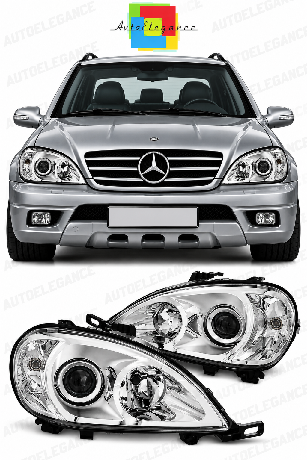 💕ART.10587 FARI  ANTERIORI ADATTO  PER MERCEDES W163 ML M-KLASA 03.98-08.01💕