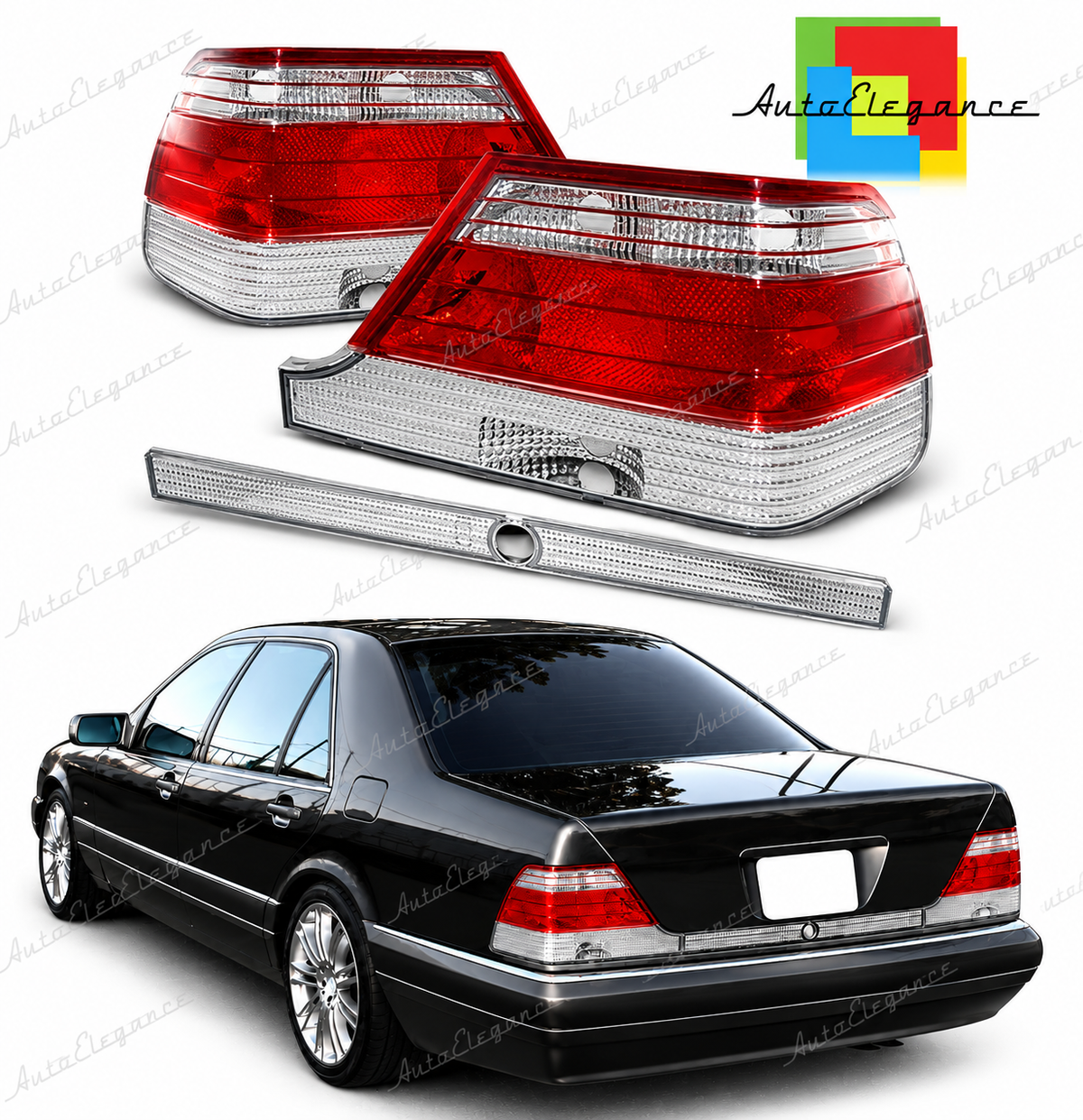👉Fanali posteriori rossi e bianchi adatto per Mercedes W140 95-98👈