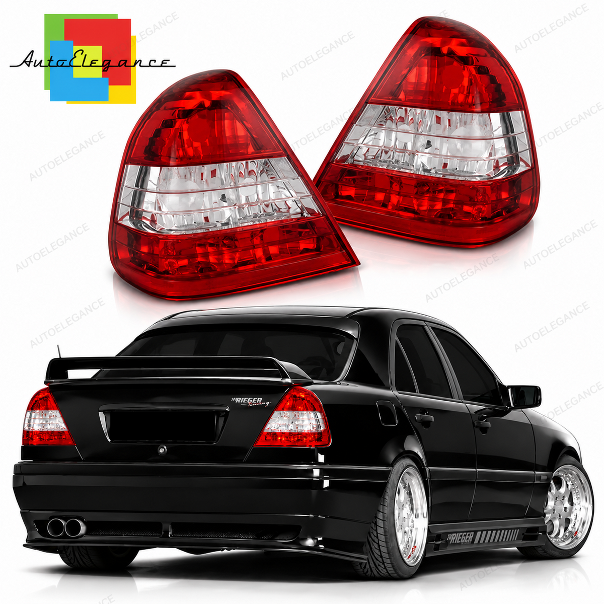 👉 Fanali posteriori rossi e bianchi adatto per W202 Classe C 06.93-06.00👈