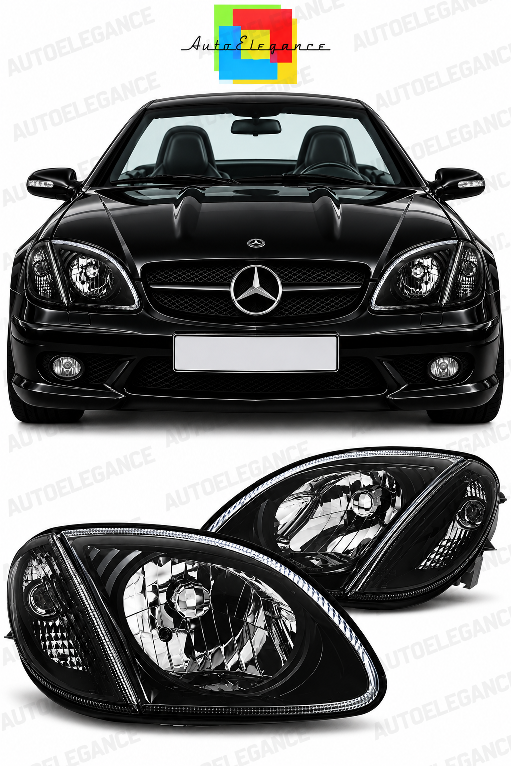 💕ART.10589 FARI  ANTERIORI ADATTO  PER MERCEDES R170 SLK 04.96-04💕