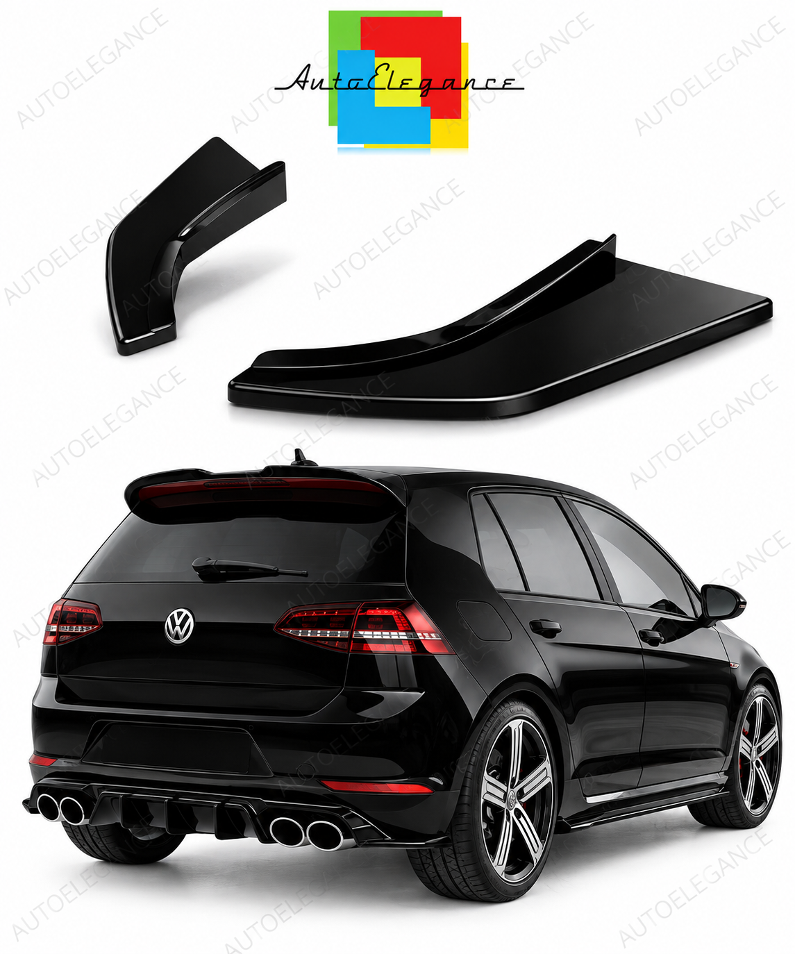 👉Splitter Laterali Posteriore adatto per  VW Golf Mk7 GTI (2013-2016)👈