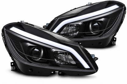 💕ART.10592 FARI ANTERIORI ADATTO PER MERCEDES CLASSE C W204 11-14 NERO💕