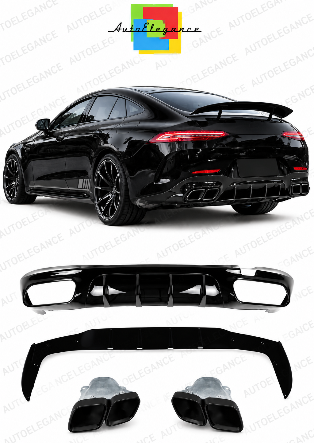 ART.3906  Diffusore GT63 Look per Mercedes GT (X290) 4 Porte 2019+
