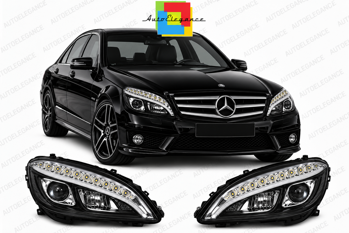 💕ART.5792 FARI ANTERIORI ADATTO  PER  MERCEDES CLASSE C  W204 07-10💕