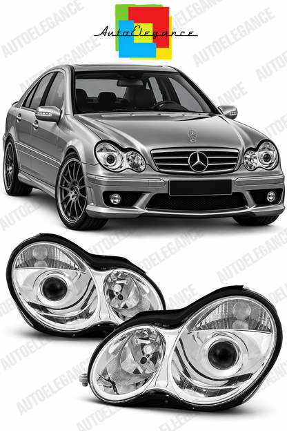 💕ART.5925 FARI  ANTERIORI ADATTO PER MERCEDES W203 C-KLASA 07.00-03.04💕
