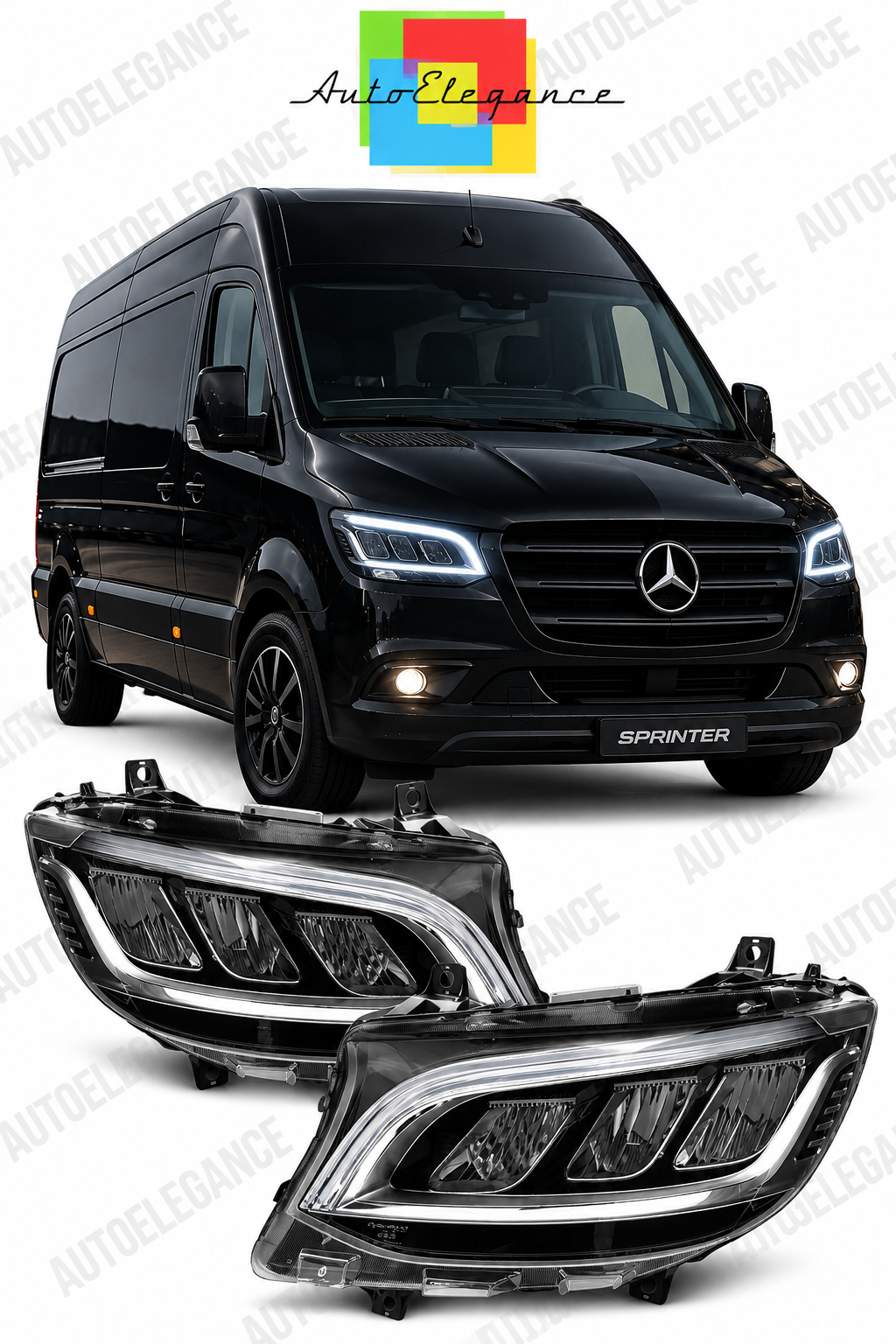 💕ART.10048 FARI ANTERIORI ADATTO  PER MERCEDES SPRINTER (W907) 18+💕