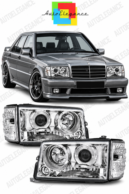 💕ART.10597 FARI ANTERIORI ADATTO PER MERCEDES W201/190 12.82-05.93💕