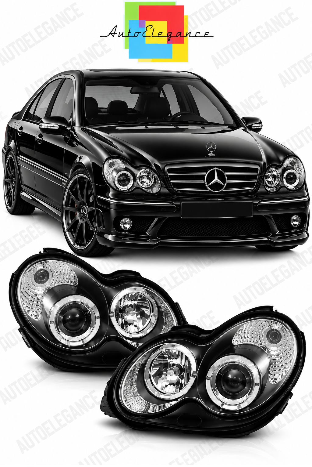 💕ART.10598 FARI ANTERIORI ADATTO PER MERCEDES W203 C-KLASA 07.00-03.04💕