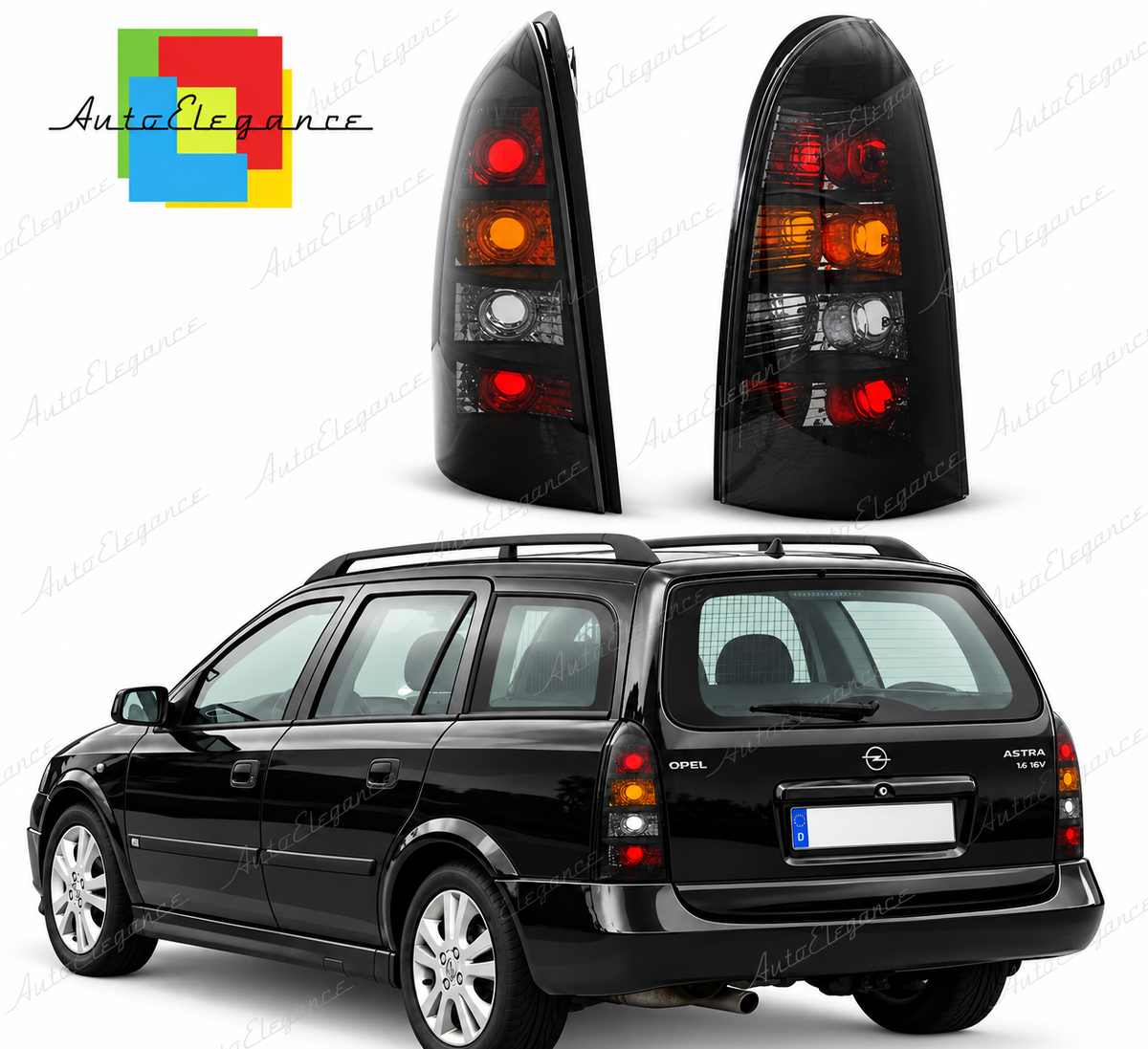 👉Fanali posteriori neri adatto per OPEL ASTRA G 09.97-02.04👈