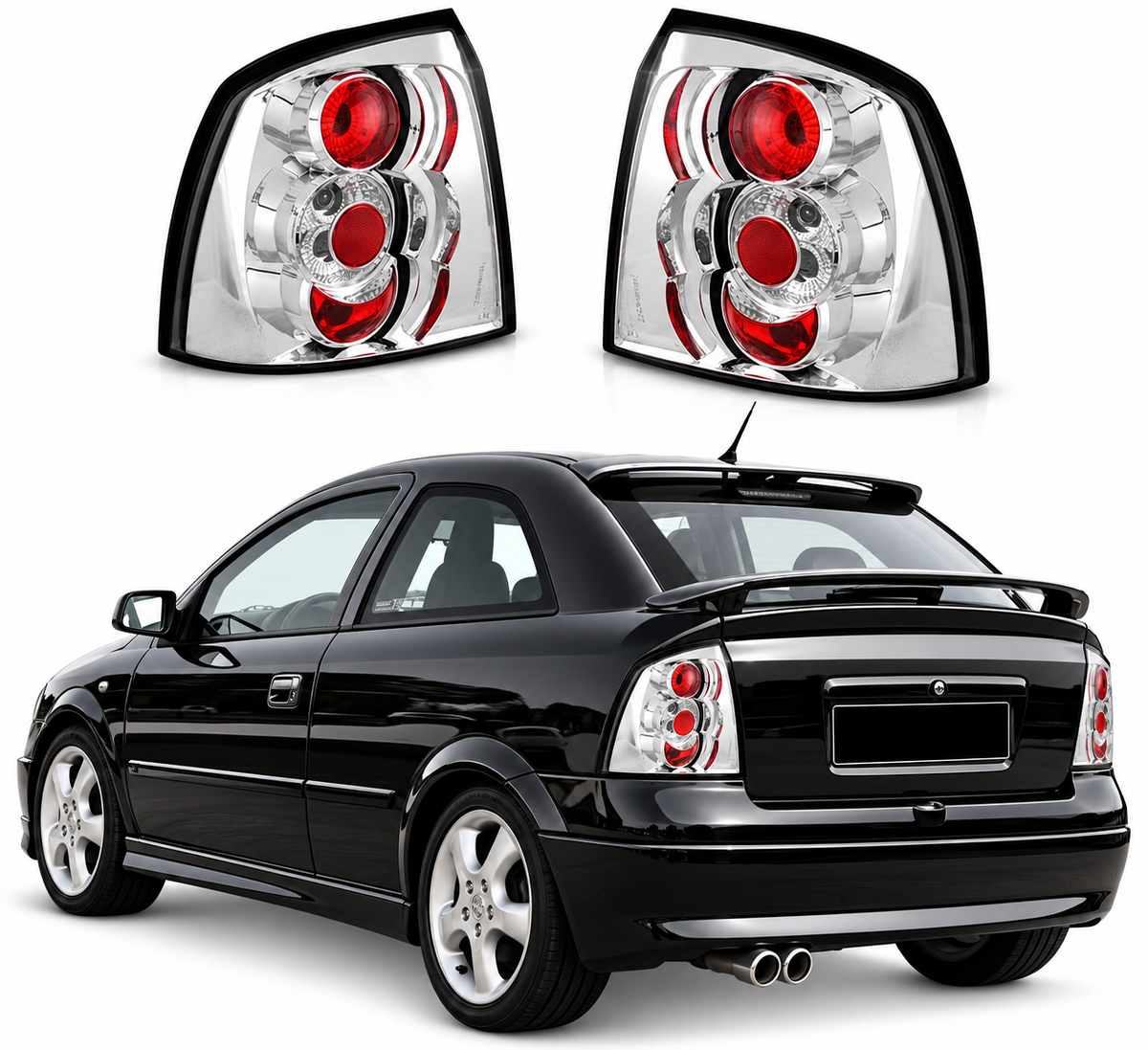 👉Fanali posteriori adatto per OPEL ASTRA G 97-04 3/5P CROMATI👈