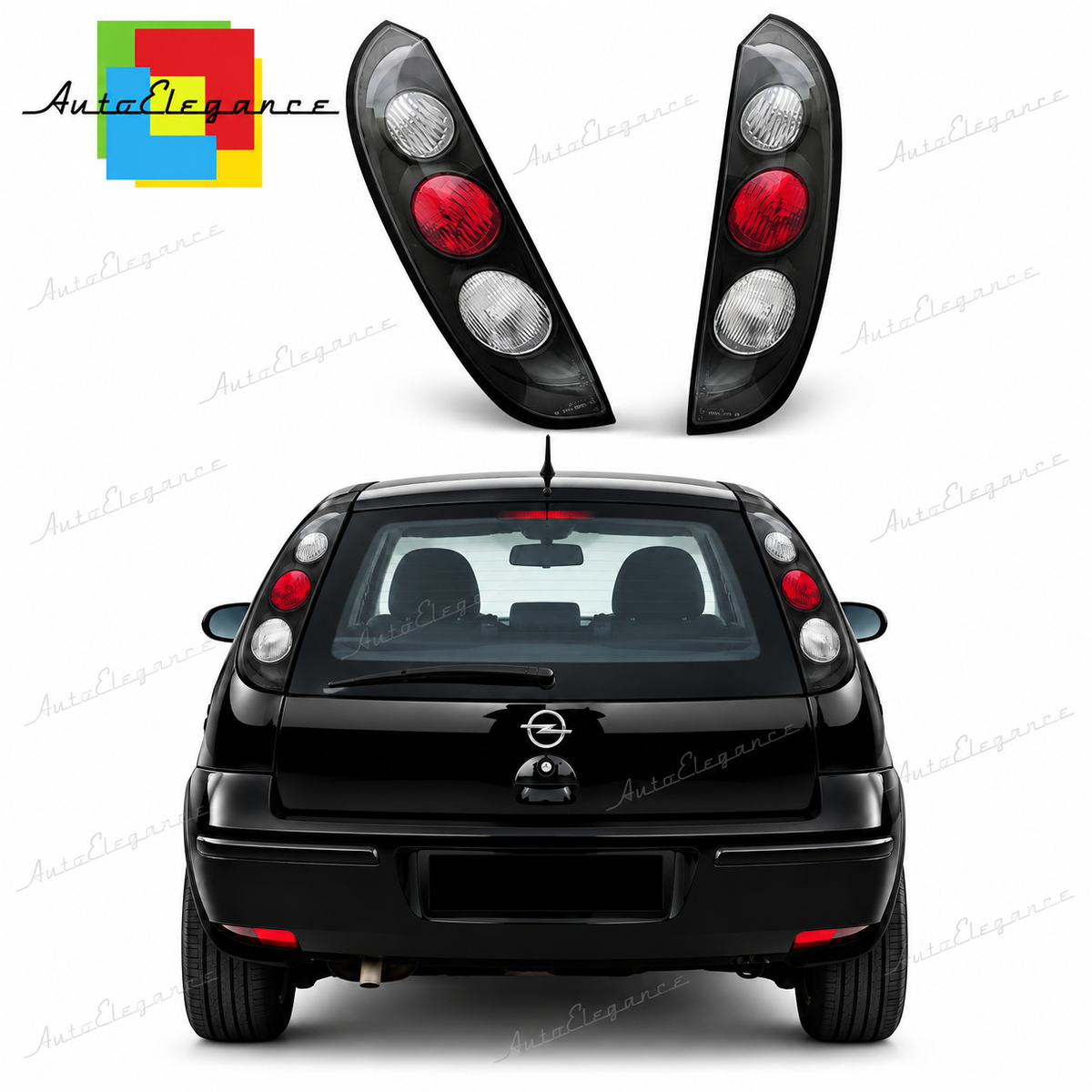 👉Fanali posteriori Neri adatto per OPEL CORSA C 11.00-09.06👈