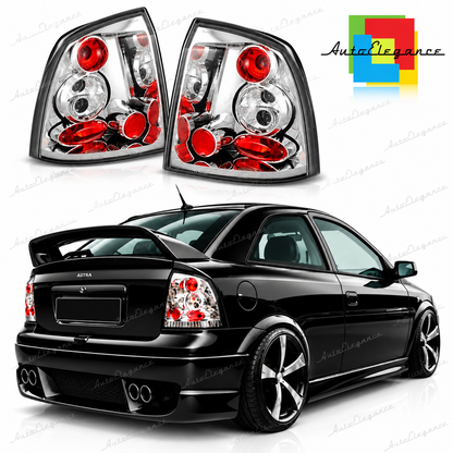 👉Fanali posteriori cromati adatto per OPEL ASTRA G 09.97-02.04 2/4P 👈