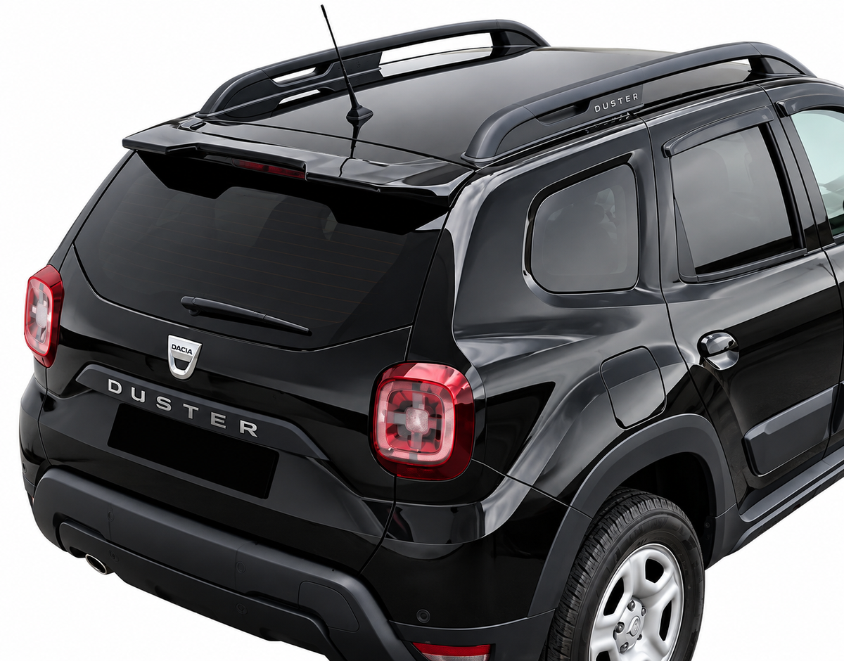 👉SPOILER TETTO ADATTO PER DACIA DUSTER 2 II 18+LOOK SAFARI DESIGN NERO LUCIDO👈