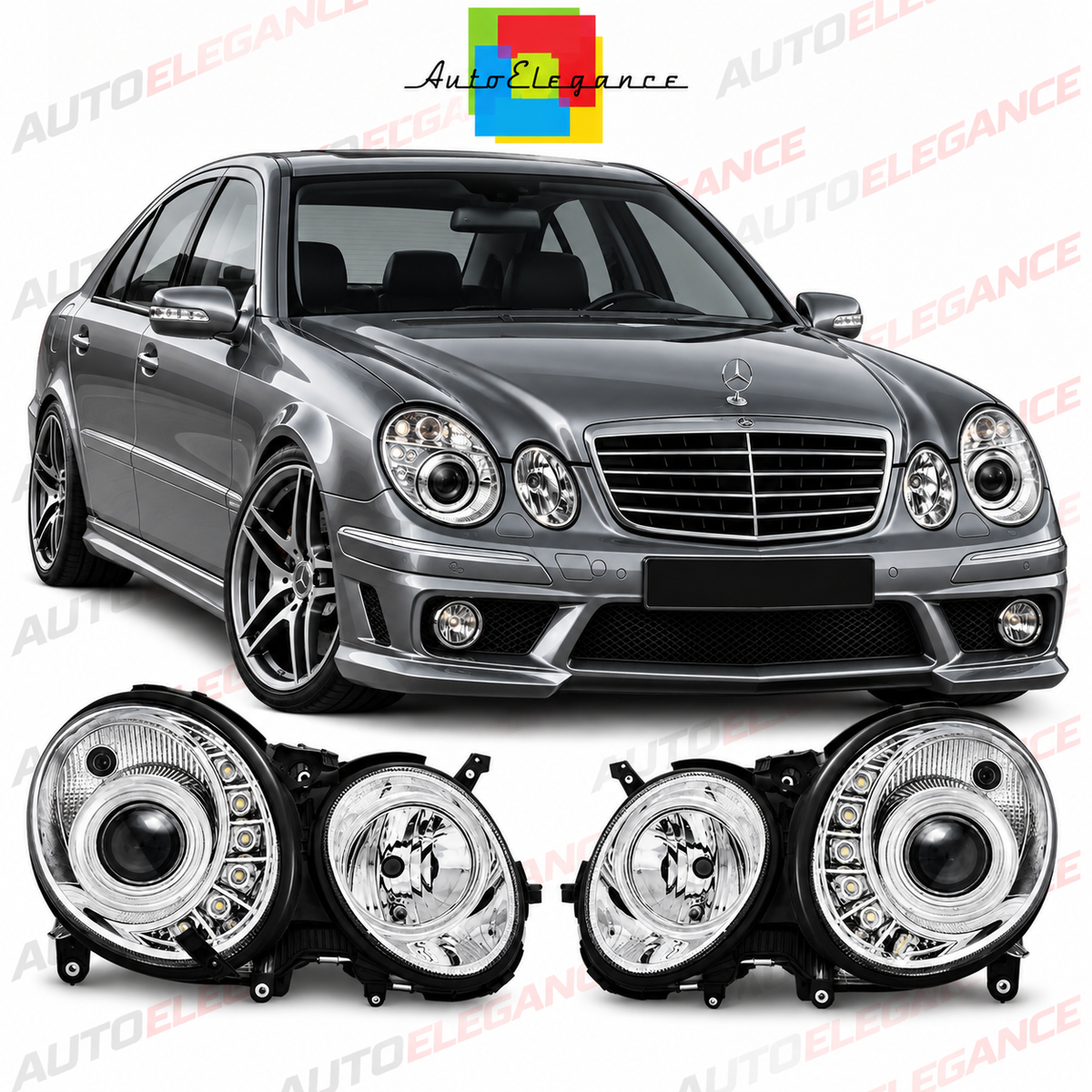 💕ART.10602 FARI ANTERIORI ADATTO PER MERCEDES W211 E-KLASA 03.02-04.06💕