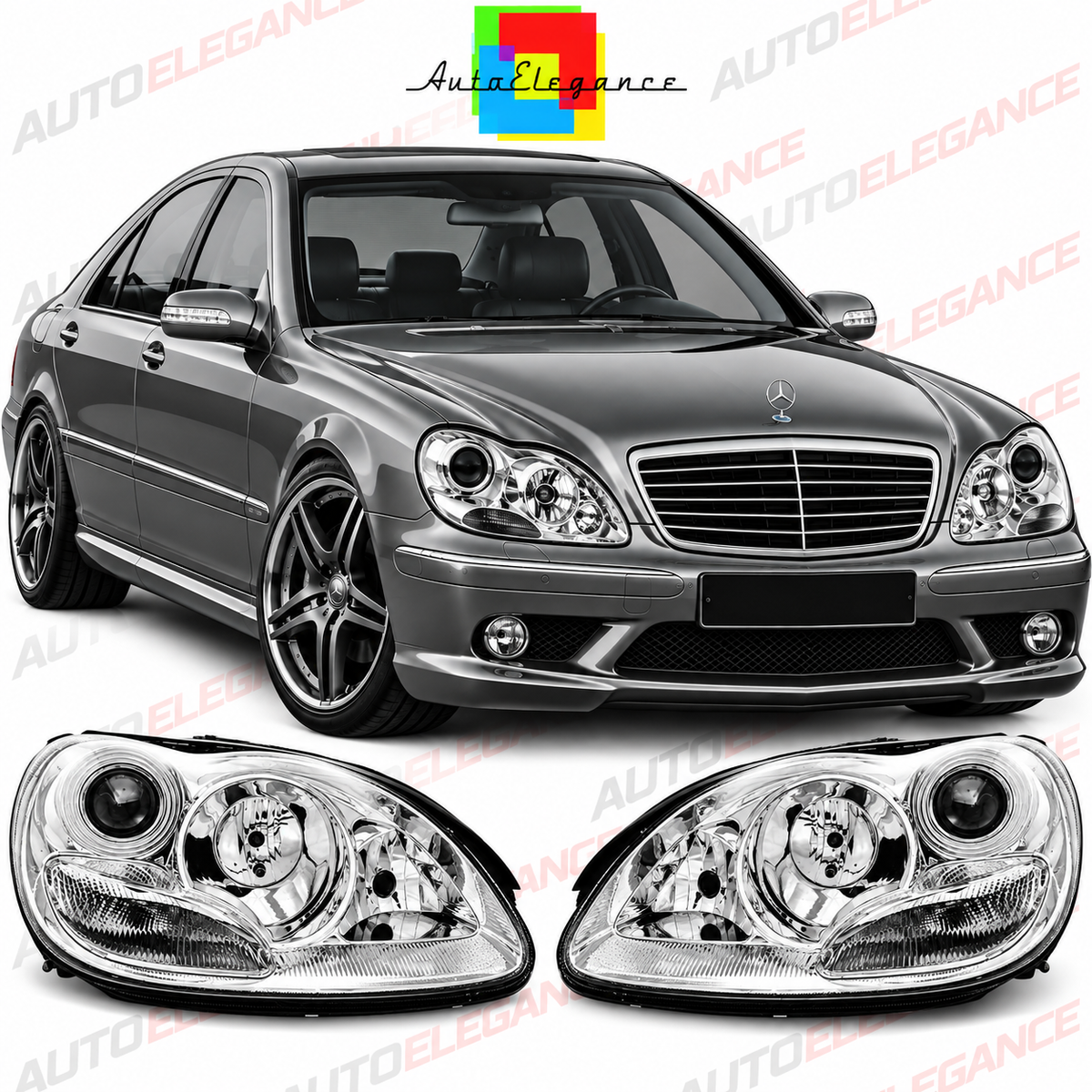 💕ART.10603 FARI ANTERIORI ADATTO PER MERCEDES W220 S-KLASA 09.98-05.05💕