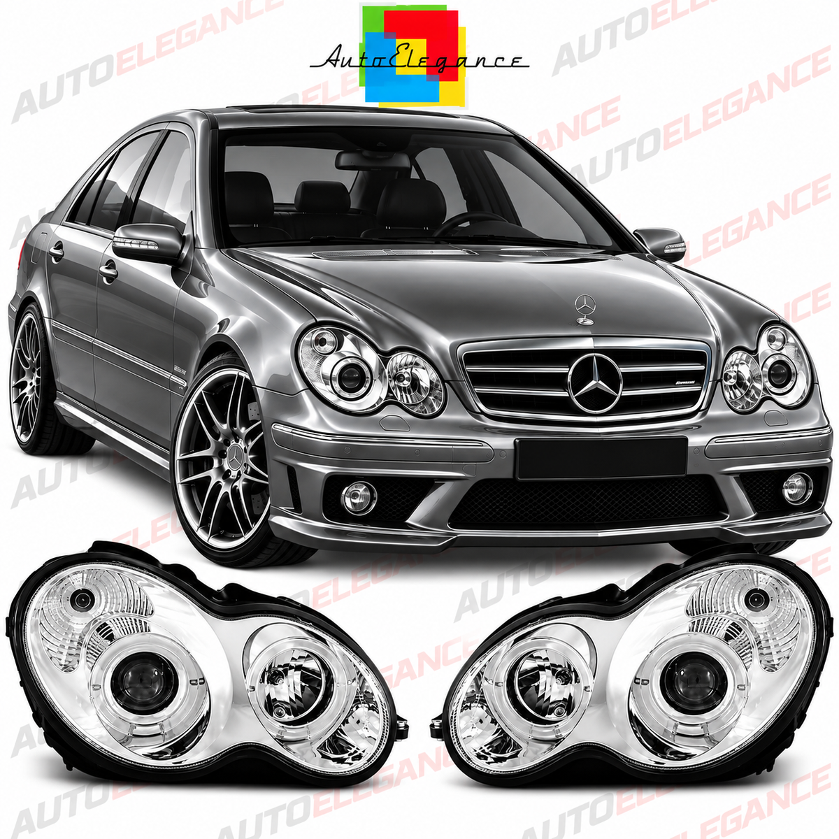 💕ART.10605 FARI ANTERIORI ADATTO PER MERCEDES W203 C-KLASA 07.00-03.04💕
