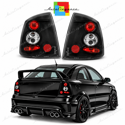 👉Fanali posteriori neri adatto per  OPEL ASTRA G 09.97-02.04 2/4P👈