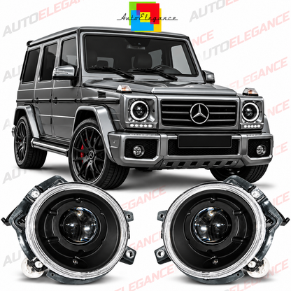💕ART.2134 FARI ANTERIORI ADATTOPER MERCEDES G W463 NERI PER ALOGENI💕