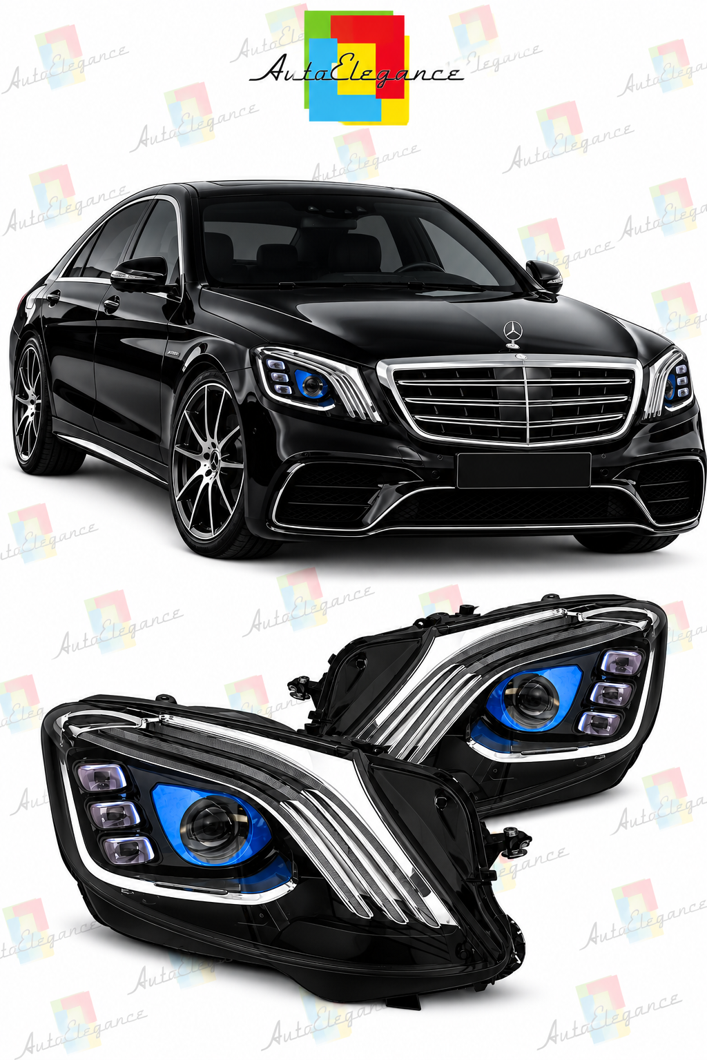 💕ART.10609  FARI ANTERIORI ADATTO PER MERCEDES W222 13-17💕