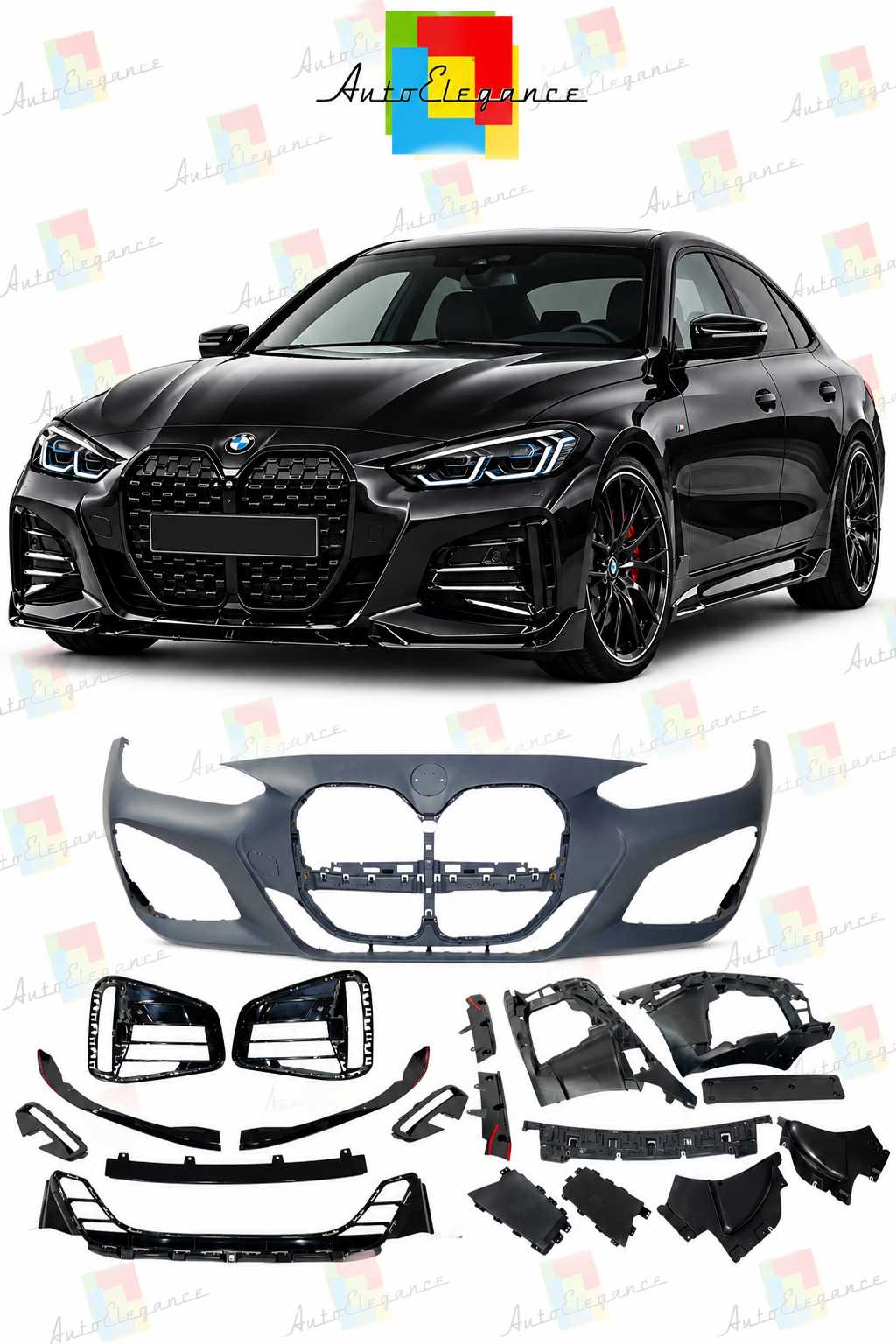 💕ART.10610 Paraurti Anteriore adatto per BMW 4 G22 G23 G26 look M Performance💕