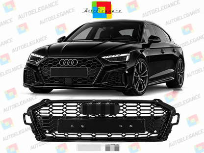 🔥ART.10662 GRIGLIA ADATTO PER AUDI  A5 F5  LOOK RS5 NERO 20 - 24🔥