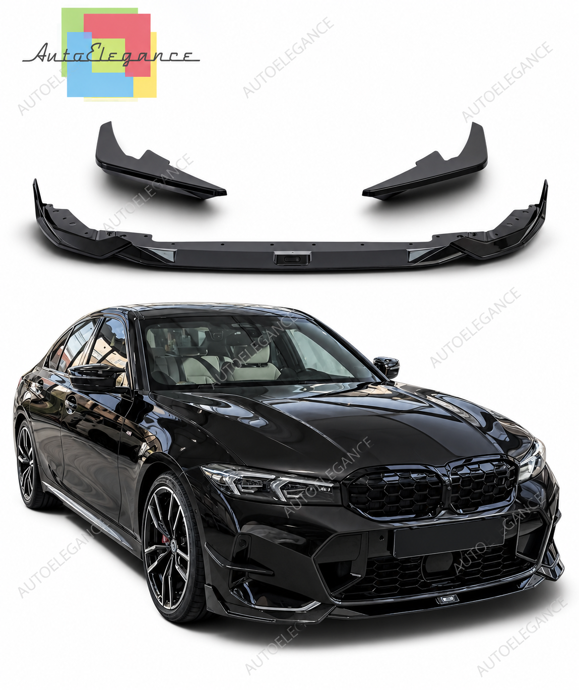 👉Kit Spoiler + Canards Anteriore adatto per BMW Serie 3 G20 LCI M-Sport👈