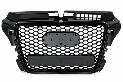 👉Griglia adatto per Audi A3 8P 08-12 calandra look RS3 total black nido d'ape👈