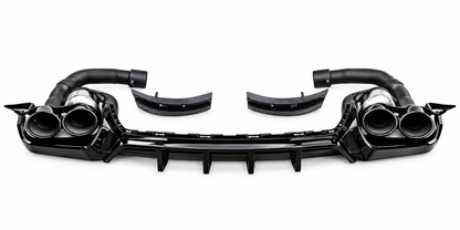 👉ART.2010 DIFFUSORE ADATTO PER AUDI Q8 2018+ S-LINE NERO CON TERMINALI 2x2👈