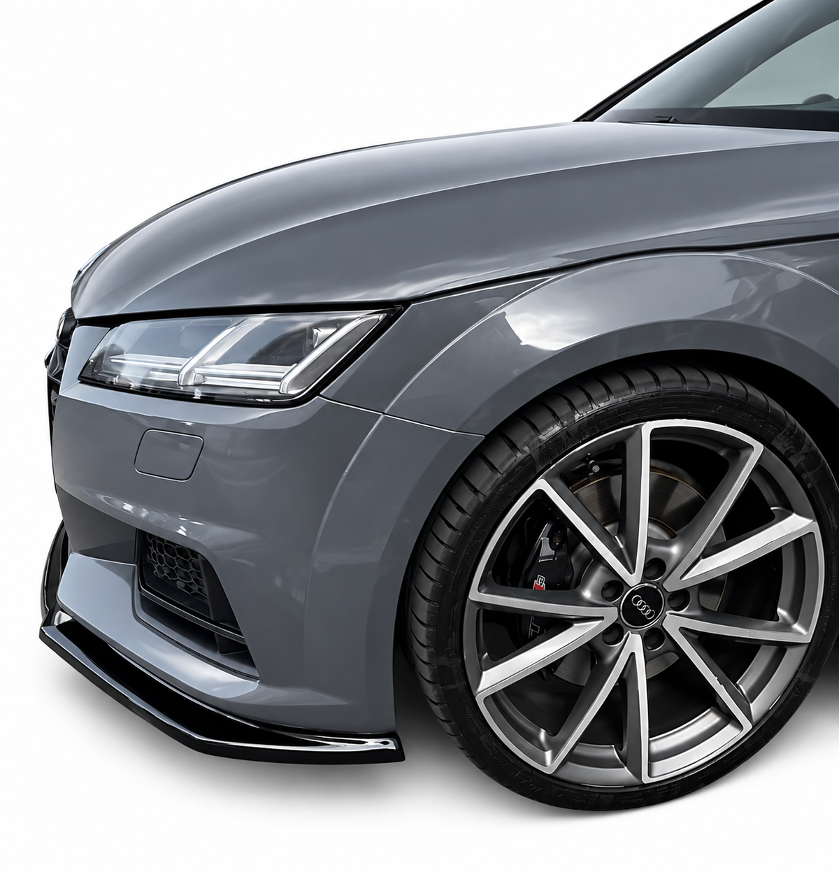 💕SPLITTER ANTERIORE ADATTO PER AUDI TT FV MK3 2015+ RS NERO LUCIDO ABS💕