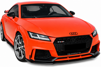 💕SPLITTER ANTERIORE ADATTO PER AUDI TT FV MK3 2015+ RS NERO LUCIDO ABS💕
