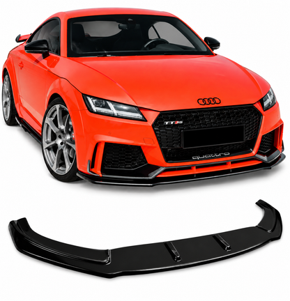 💕SPLITTER ANTERIORE ADATTO PER AUDI TT FV MK3 2015+ RS NERO LUCIDO ABS💕