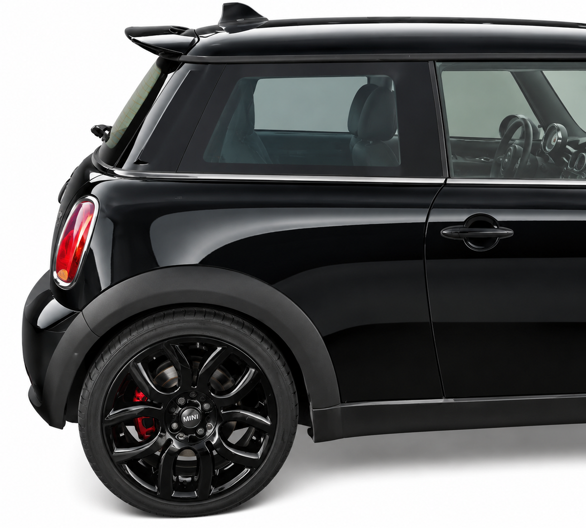 💕ART.0154 SPOILER ADATTO PER MINI COOPER R56 05-14 NERO LUCIDO LOOK SPORTIVO💕
