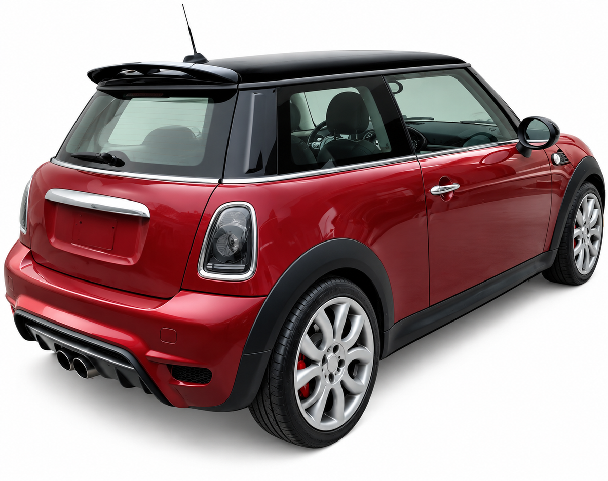 💕ART.0154 SPOILER ADATTO PER MINI COOPER R56 05-14 NERO LUCIDO LOOK SPORTIVO💕