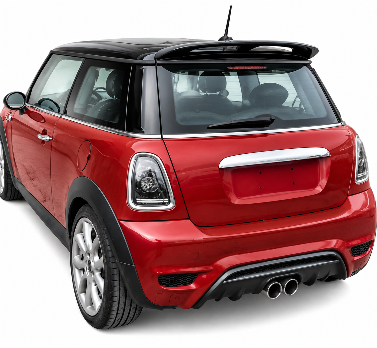 💕ART.0154 SPOILER ADATTO PER MINI COOPER R56 05-14 NERO LUCIDO LOOK SPORTIVO💕