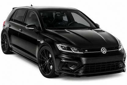 💕 Sotto Minigonne Adatte per VW Golf Mk7.5 R R-Line 17-20 Nero Lucido 💕