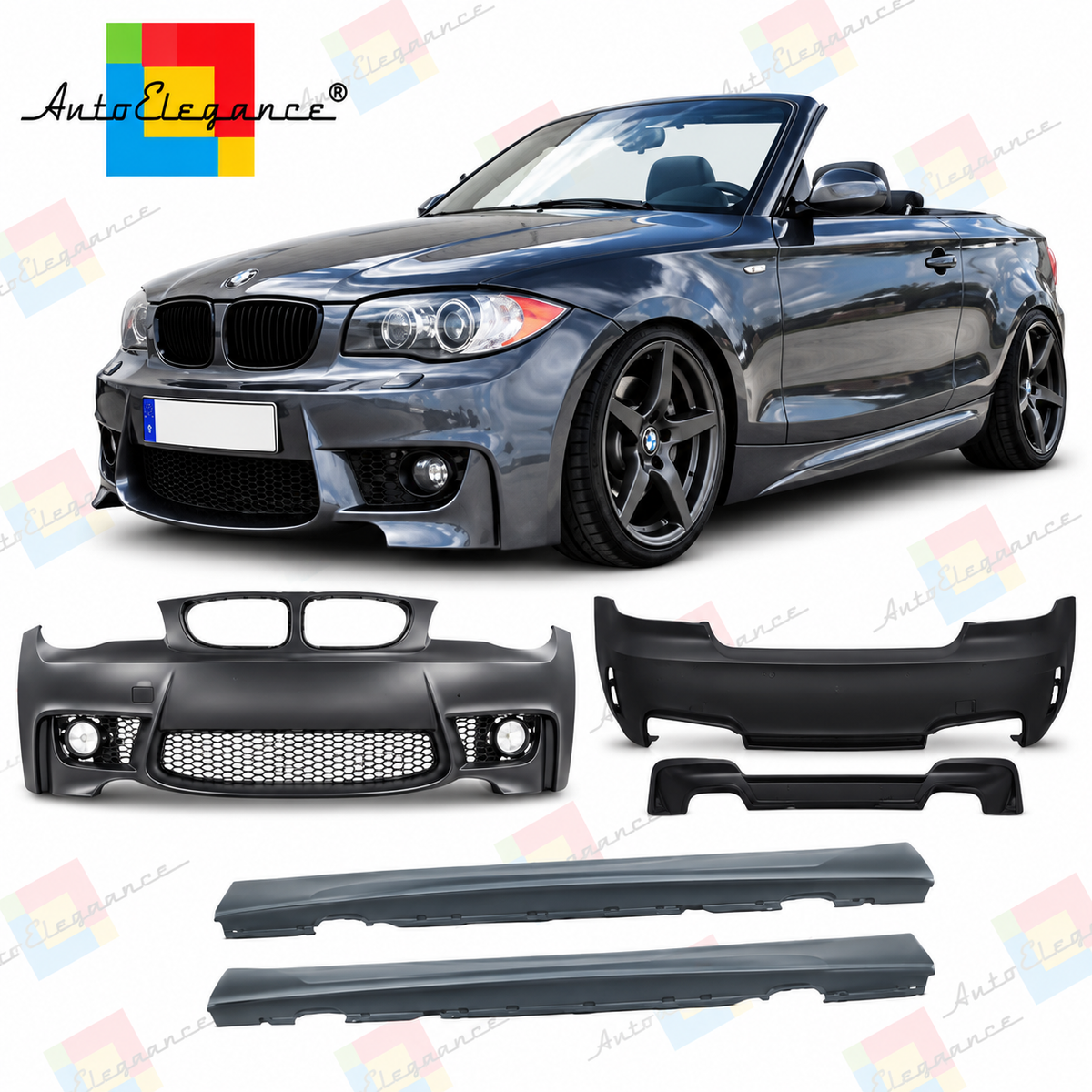💕BODYKIT ADATTO  PER  BMW 1 E82 E88 04-12 LOOK 1M ABS💕