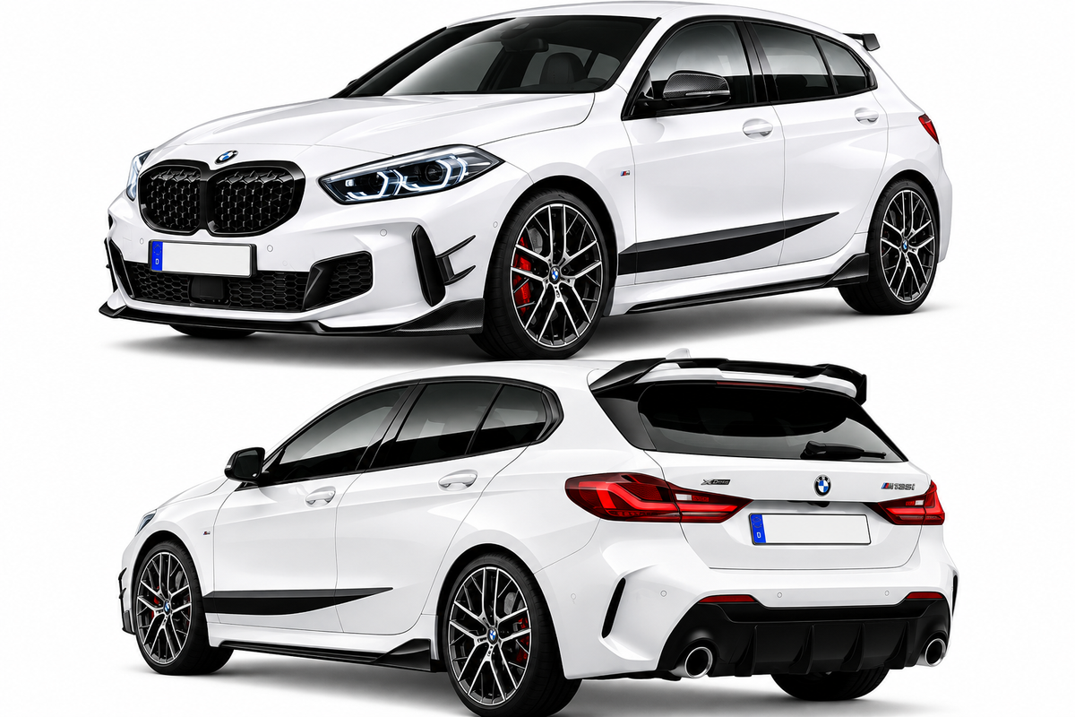 💕BODYKIT ADATTO  PER  BMW 1 F40 LOOK M PERFORMANCE NERO LUCIDO💕