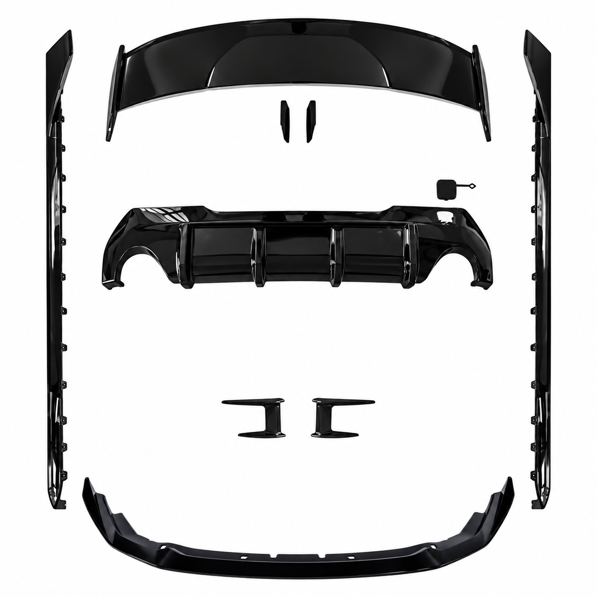 💕BODYKIT ADATTO  PER  BMW 1 F40 LOOK M PERFORMANCE NERO LUCIDO💕