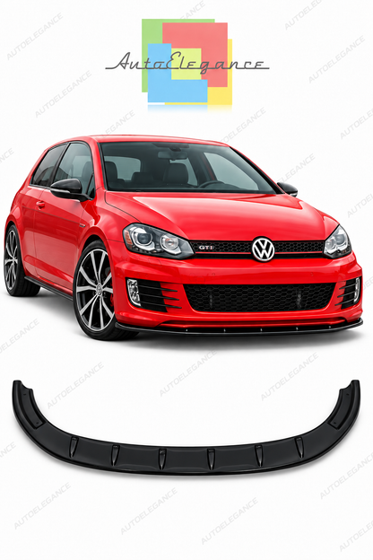 👉ART.0248 SPLITTER ANTERIORE ADATTO PER VW GOLF 6 STANDARD GTI NERO LUCIDO👈