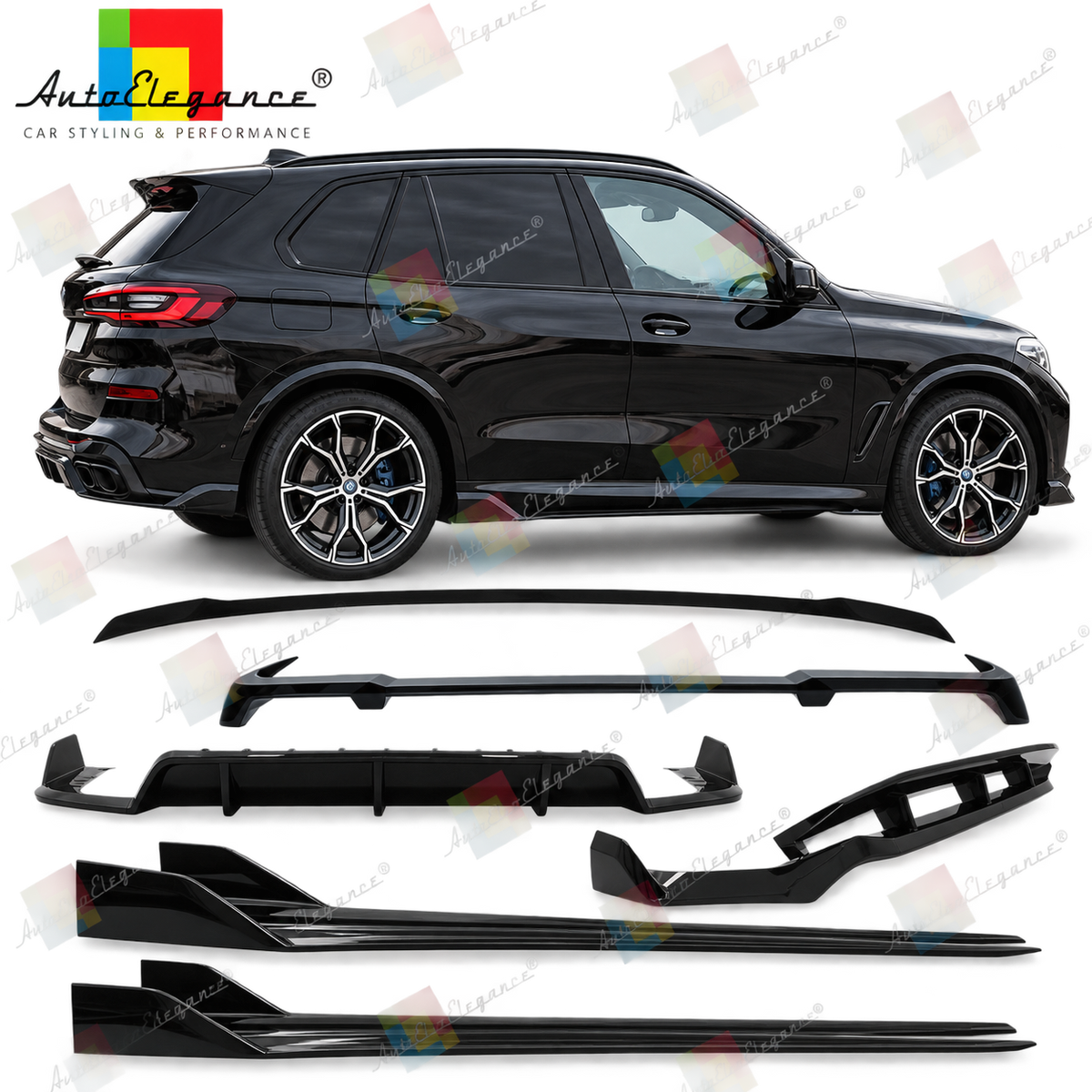 💕BODYKIT ADATTO  PER  BMW X5 G05 18- LOOK  NERO LUCIDO💕
