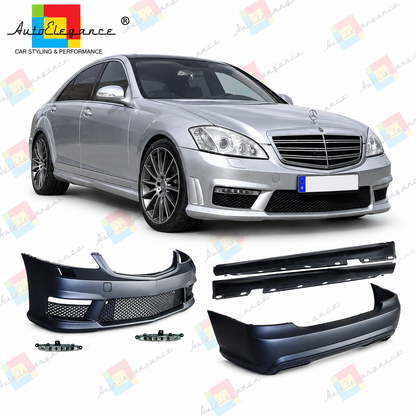 💕BODYKIT ADATTO  PER  MERCEDES CLASSE S W221 05-11 CON LUCE DIURNA💕