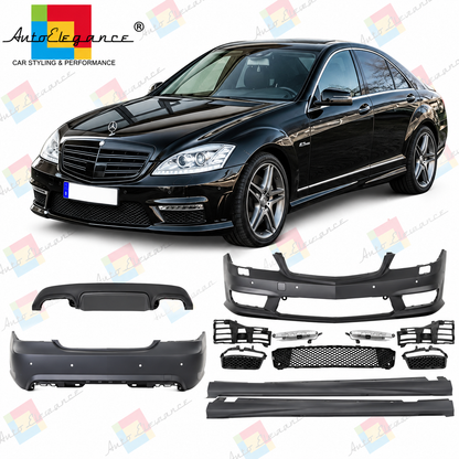 💕BODYKIT ADATTO  PER  MERCEDES CLASSE S W221 05-12 LOOK AMG CON LUCE DIURNA💕