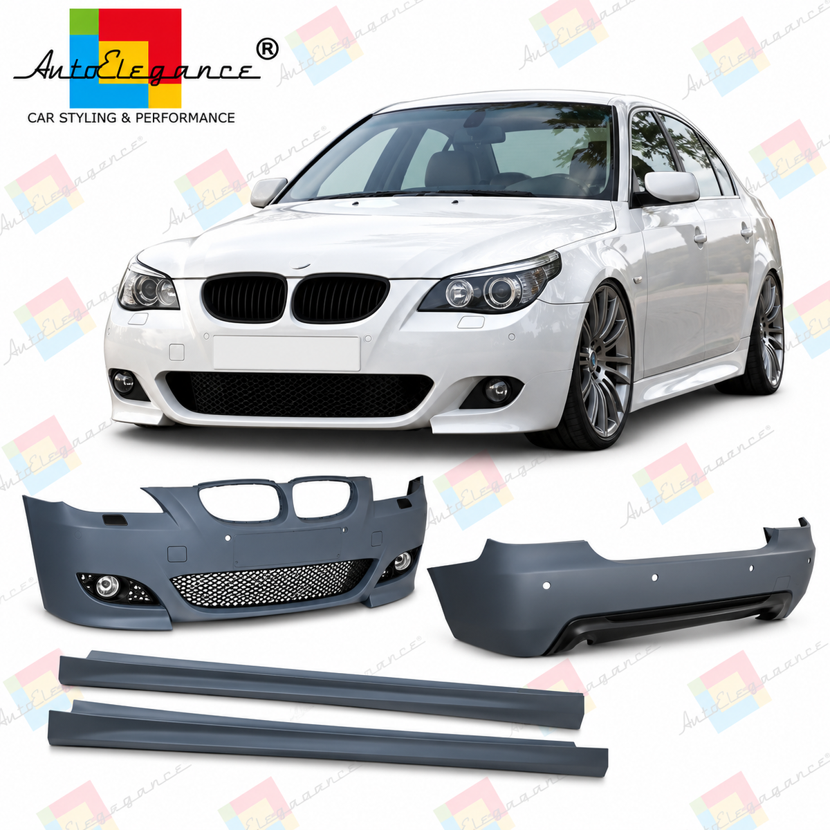 💕BODYKIT ADATTO  PER  BMW 5  E60 03-07 LOOK M PDC SRA💕