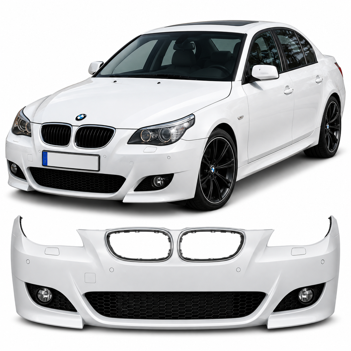 💕BODYKIT ADATTO  PER  BMW E60 03-07 LOOK M5 PDC SRA + FENDINEBBIA💕